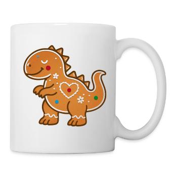 Süßer Lebkuchen Dino für witzige Outfits - Tasse - Weiß - Rechts