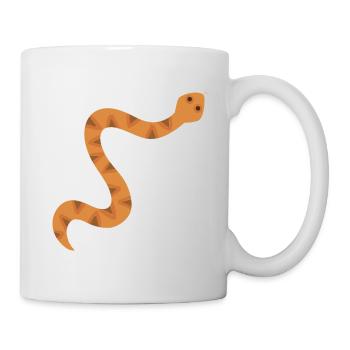 Orange Zigzag Snake Illustration - Mug - white - Right