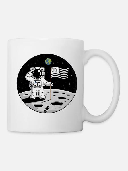 Astronaute Breton Fierté BZH Humour Spatial Gwenn - Mug blanc - blanc