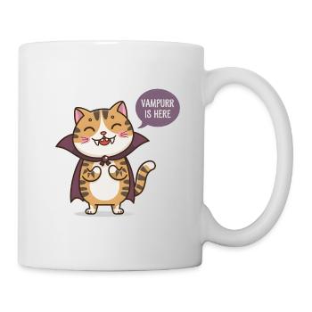 Kätzchen-Vampir-Lächeln - Tasse - Weiß - Rechts