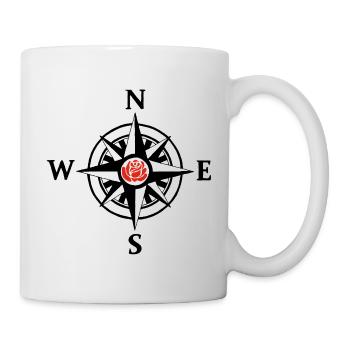 Compass Rose and Nature (Black) - Mug - white - Right