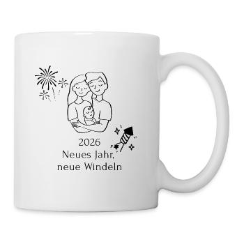 Lustiges Silvester Baby Design 2026 - Tasse - Weiß - Rechts