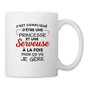 Princess and Waitress: Double Vocation - Mug - white - Right