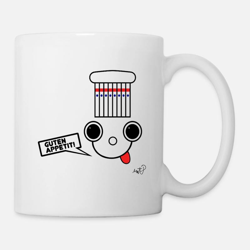 Koppie mit Kochmütze - Tasse - Weiß