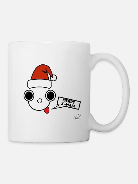 Koppies with Santa Claus Hat - Mug - white