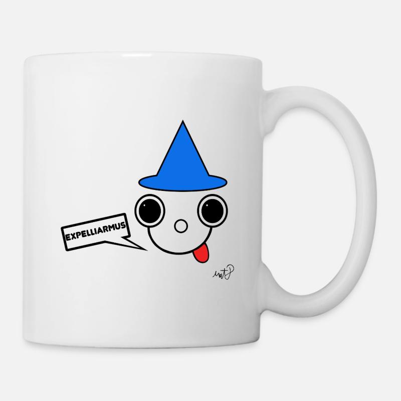 Kleiner Magier Koppie mit blauem Hut - Tasse - Weiß