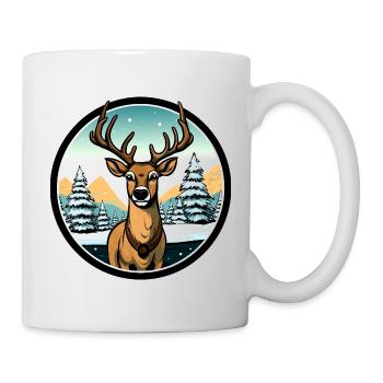 Style Hiver Cerf - Mug blanc - blanc - Droite