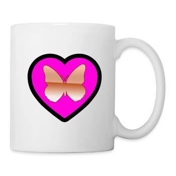 Schmetterling - Tasse - Weiß - Rechts