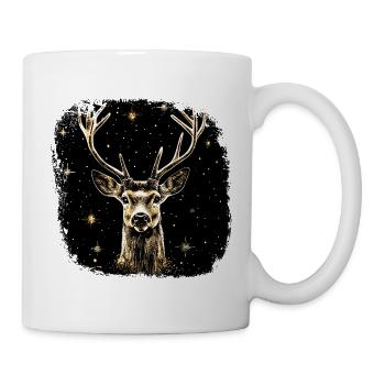 Beaux cerfs - Mug blanc - blanc - Droite