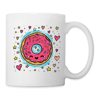 Kawaii Donut Star Ring - Mug - white - Right