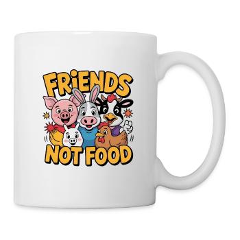 Friends not Food - Cool Veganism Logo - Mug - white - Right