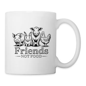 Friends not Food - Cool Veganism Logo - Mug - white - Right