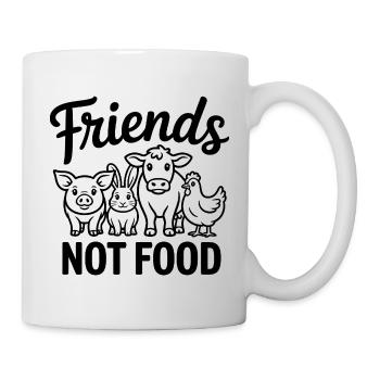 Friends not Food - Cool Veganism Logo - Mug - white - Right