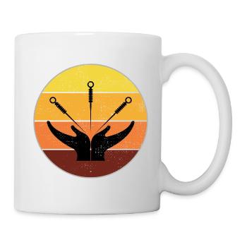 Acupuncteur Vintage Sunset Healing Hands - Mug blanc - blanc - Droite