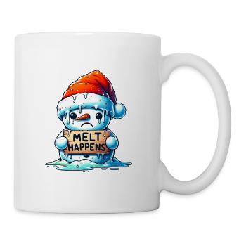 Melting snowman funny winter design - Mug - white - Right