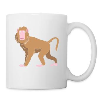 Baboon Pavian Primat Affe Affen - Tasse - Weiß - Rechts