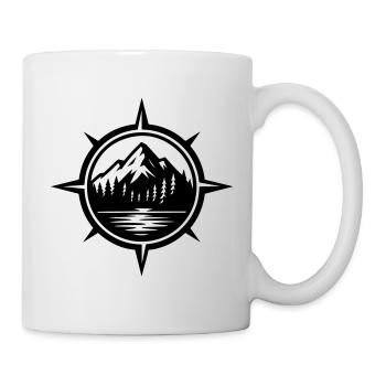 Berge Kompass Travel - Tasse - Weiß - Rechts