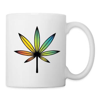 Cannabis / Marijuana / Chanvre, Outl Rainbow History - Mug blanc - blanc - Droite