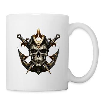 Skull Warrior with Swords - Mug - white - Right