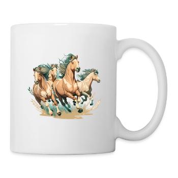 Hengstgalopp im Naturrauschen - Tasse - Weiß - Rechts