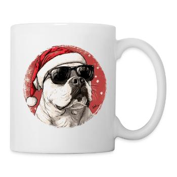 Cooler Hund im Santa Look - Tasse - Weiß - Rechts