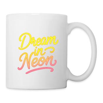 Rêve en écriture néon néon - Mug blanc - blanc - Droite