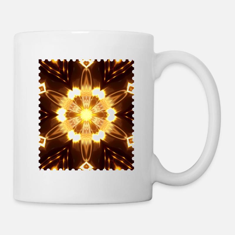 Fiery Mandala Light Play - Mug - white