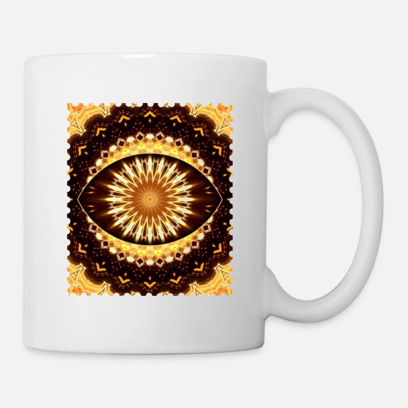 Motif oculaire de feu kaléidoscope - Mug blanc - blanc