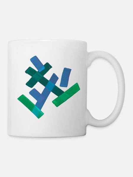 Abstrakt - Tasse - Weiß