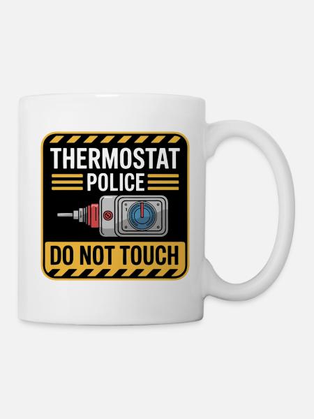 Thermostatpolizei nicht anfassen - Tasse - Weiß