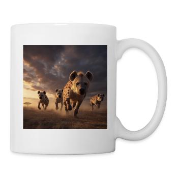 Hyänenmeute im Sturm – Wildheit der Savanne - Tasse - Weiß - Rechts