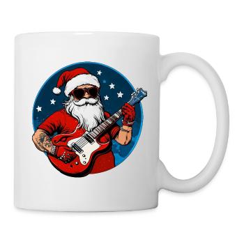 Guitariste Père Noël - Mug blanc - blanc - Droite