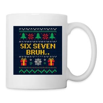 Six Seven Bruh Christmas Knit - Mug - white - Right