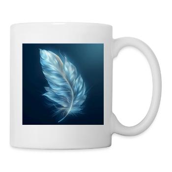 Ätherische Feder leuchtend – Symbol des Lichts - Tasse - Weiß - Rechts