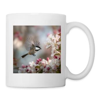 Flight in the Magic of Blossoms – Spring Morning - Mug - white - Right