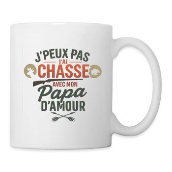 Jagd mit Papa d'amour - Tasse - Weiß - Rechts