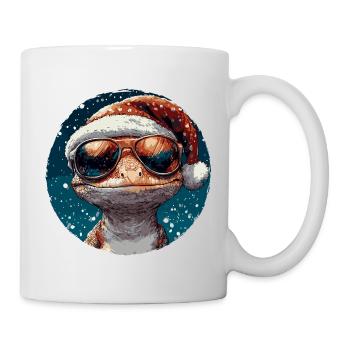 Gecko Santa Hat with Sunglasses - Mug - white - Right