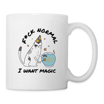 Fuck Normal – Spell Wizard Magic Cat - Mug - white - Right