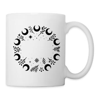 Mystic Yule Wreath with Moons, Branches and Stars - Mug - white - Right