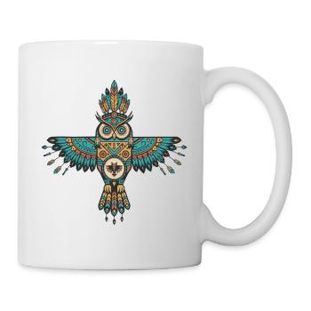 Tribal Owl – Spiritual Guardian - Mug - white - Right
