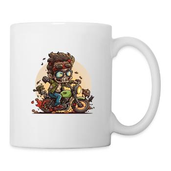 Motoskelett im Herbst - Tasse - Weiß - Rechts