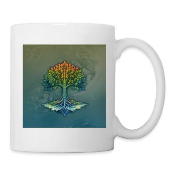 Geflochtener Regenbogenbaum - Tasse - Weiß - Rechts