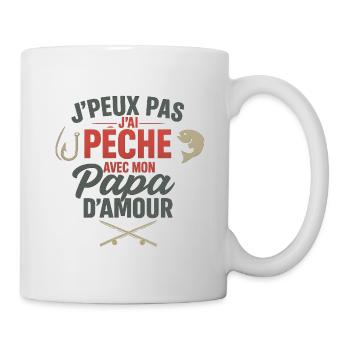 Fishing with daddy of love - Mug - white - Right