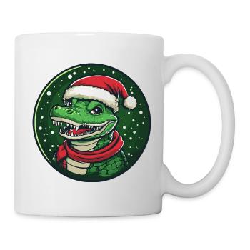 Alligator with Santa Hat - Mug - white - Right