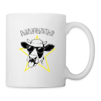 Muhviehstar Lustiges Bauernhof Geschenk Kühe Rind - Tasse - Weiß - Rechts