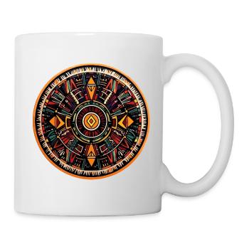 Mandala Feuerkreis - Tasse - Weiß - Rechts