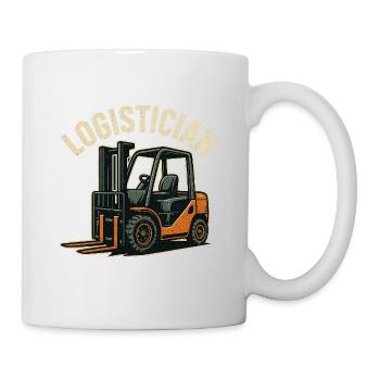 Logistik-Forklift Vintage-Logo - Tasse - Weiß - Rechts