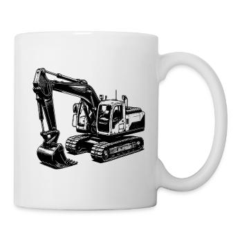 Pelle puissante : la machine à bras long - Mug blanc - blanc - Droite