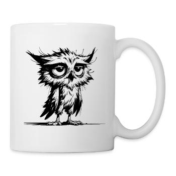 Owls, morning grouches, I didn't oversleep - Mug - white - Right