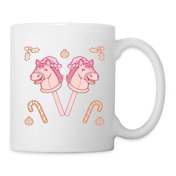 Hobby Horsing Weihnachten Pferde - Tasse - Weiß - Rechts
